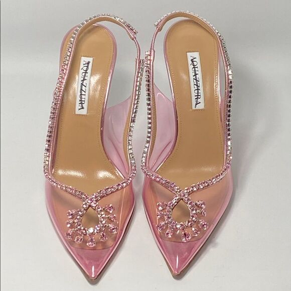 Aquazzura Seduction 105mm crystal-embellished pumps size 38 - Picture 4 of 16